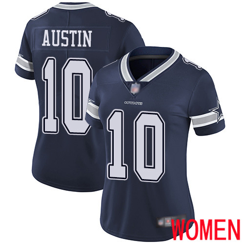 Women Dallas Cowboys Limited Navy Blue Tavon Austin Home #10 Vapor Untouchable NFL Jersey